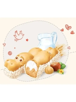 Шоколадно-молочное печенье со вкусами лесной орех