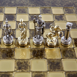Шахматы Greek Roman Metal Chess Шахматы Manopoulos 28x28 Коричневый