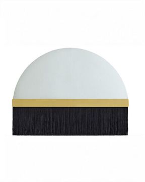 Декоративное зеркало “Арья” с чёрной бахрамой