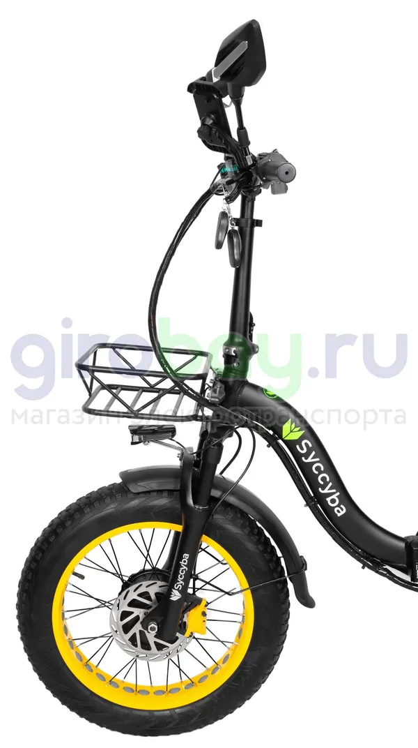 Электровелосипед Syccyba F11 Pro Dual 48V/20Ah (полный привод) - Желтый обод фото №10