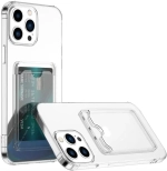 Чехол-накладка Keephone Life Pro для Apple iPhone 14 c держателем для карт пластиковый (прозрачный)