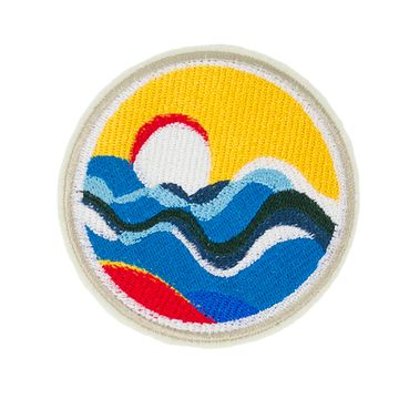 Нашивка термоаппликация на одежду и на рюкзак. Waves, Волны, Море