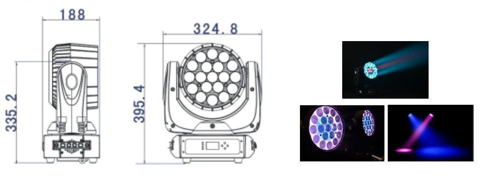 W6-2 19X15W LED WASH BEAM