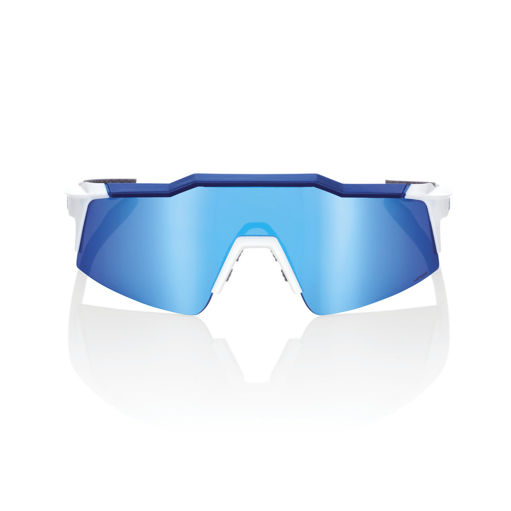 Спортивные очки 100% Speedcraft SL / Matte White Metallic Blue / HiPER Blue Multilayer Mirror Lens