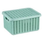 Коробка ВЯЗАНИЕ 1,5л с крышкой Фисташковый 0,085,148х0,17м