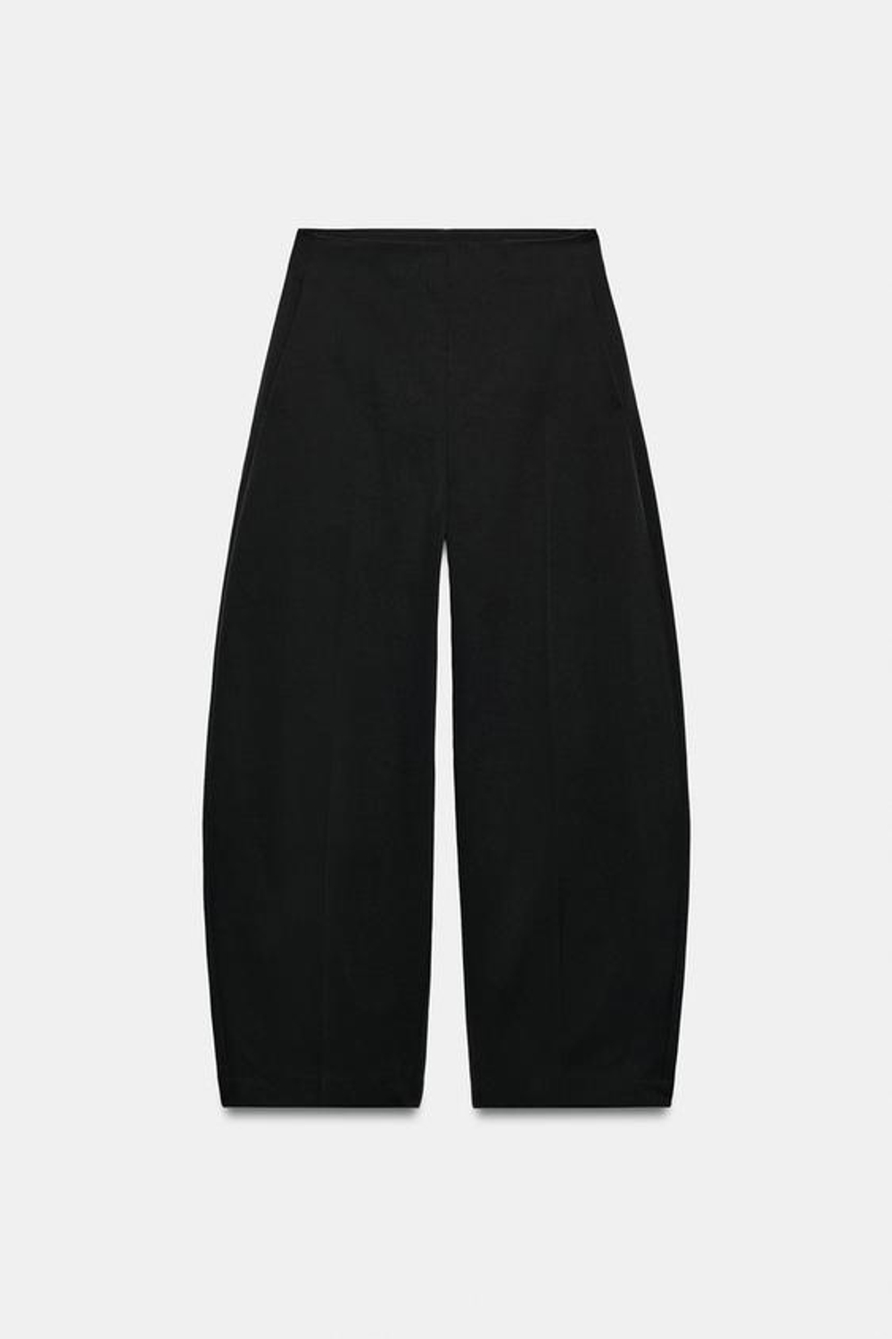 ZARA ШИРОКИЕ БРЮКИ — ZW COLLECTION, ЧЕРНЫЙ