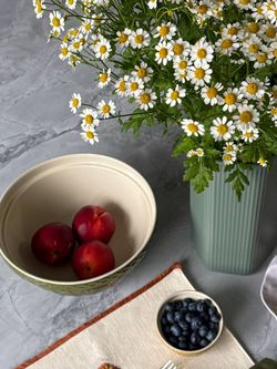 Миска зеленого цвета с рельефным узором Ягоды Тайги из коллекции Russian North, 2,5 л