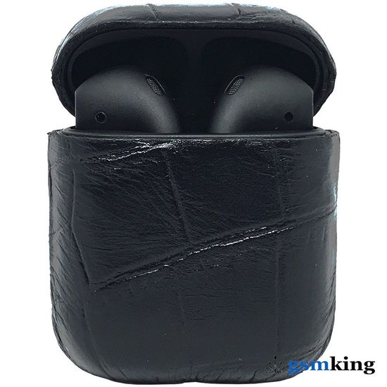 Отделка бокса Airpods натуральной кожей AirPods Croco