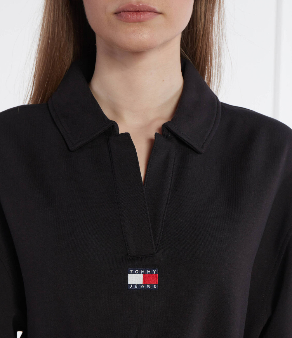 Худи TJW SPR CRP DRAPEY BADGE ПОЛО Tommy Jeans - черный(DW0DW17785)