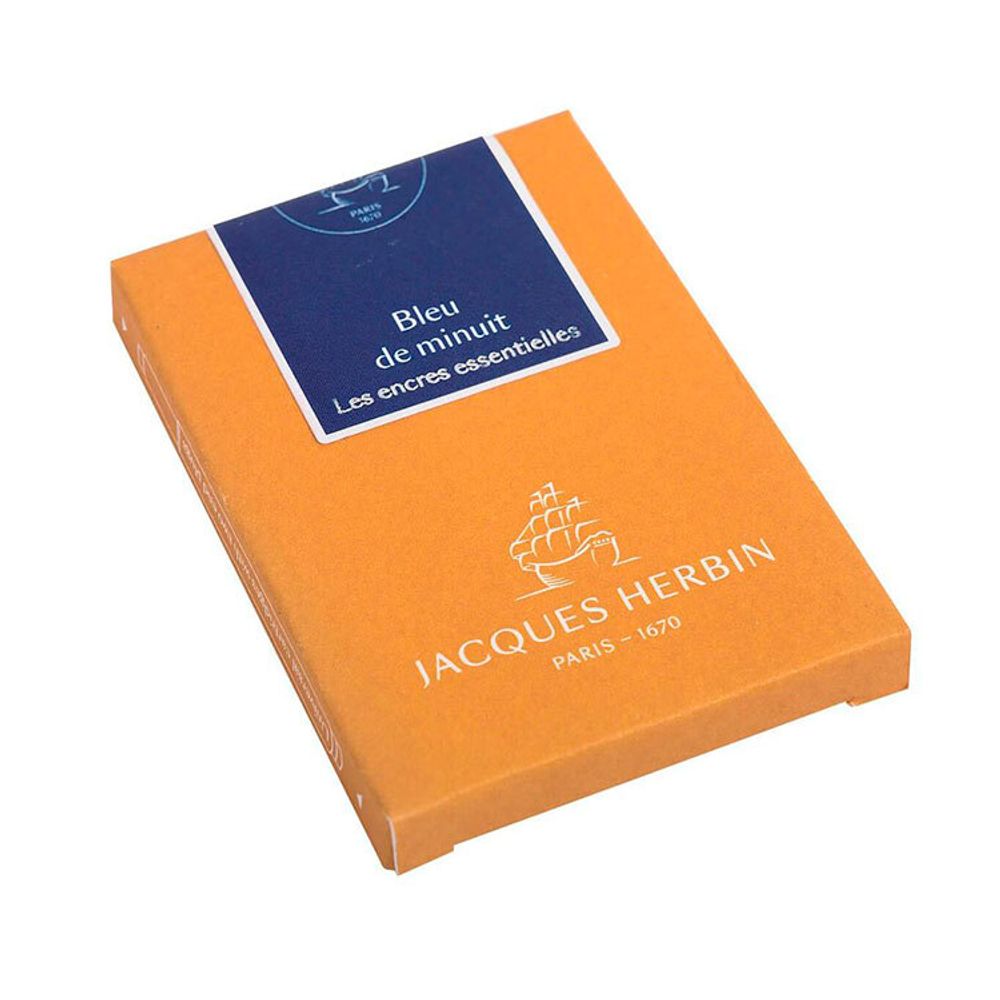 Картриджи для ручки Herbin Prestige Bleu de minuit темно-синие 7 шт (11019JT)