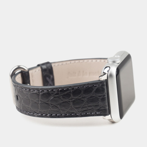 Ремешок для Apple Watch 40/41/42 mm из кожи аллигатора, серого цвета