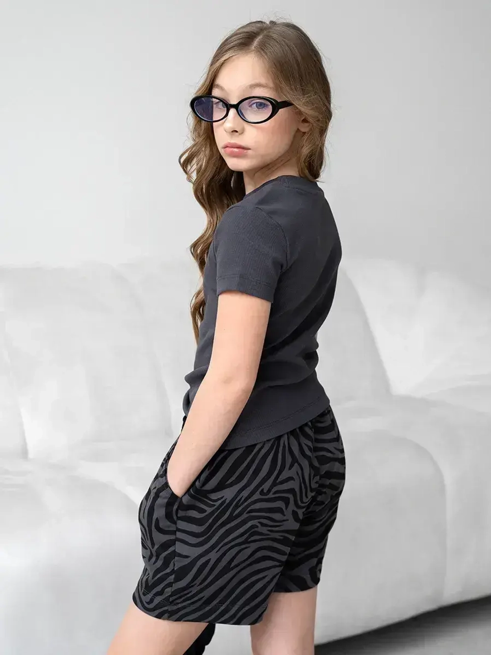 Костюм для девочки на лето с шортами