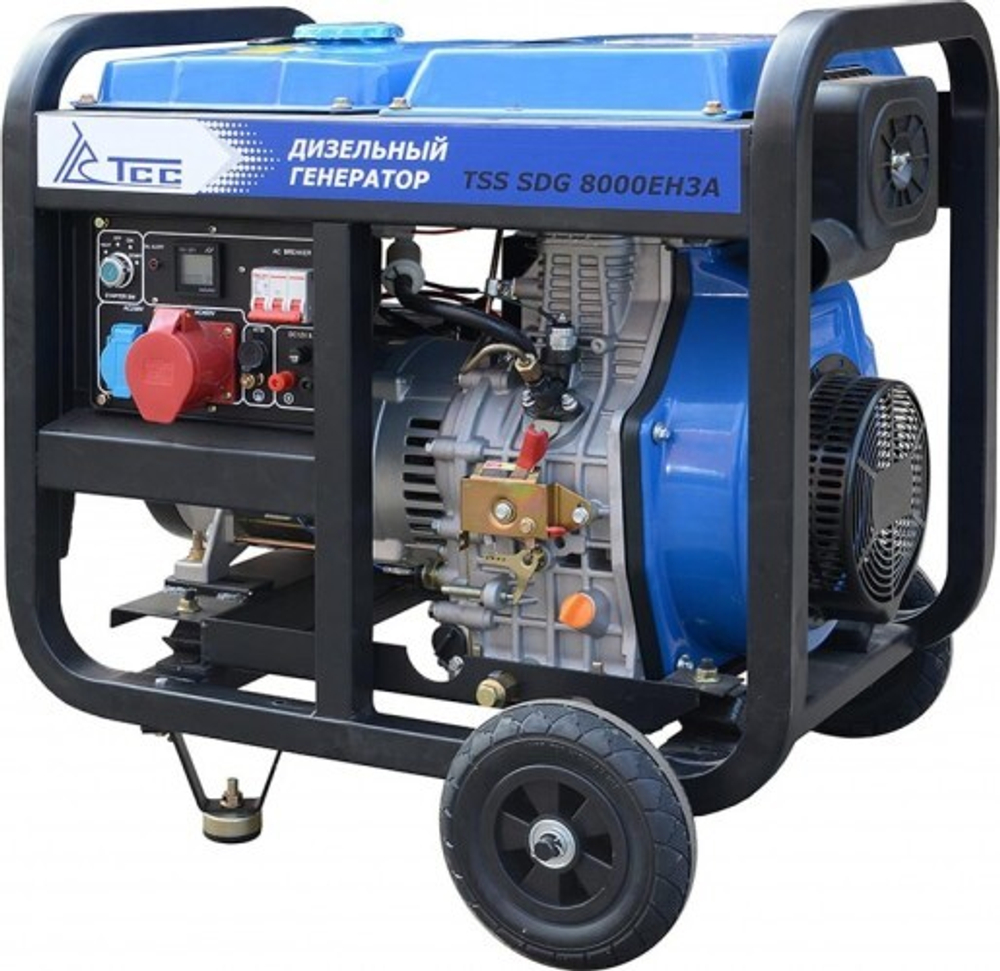 Электростанция дизельная с воздушным охлаждением ТСС SDG 8000 EH3A открытая 100051