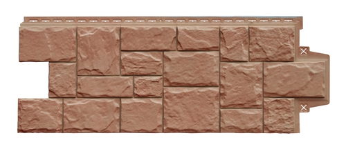 Фасадная панель Grand Line Крупный камень Элит Миндаль 0,39м2