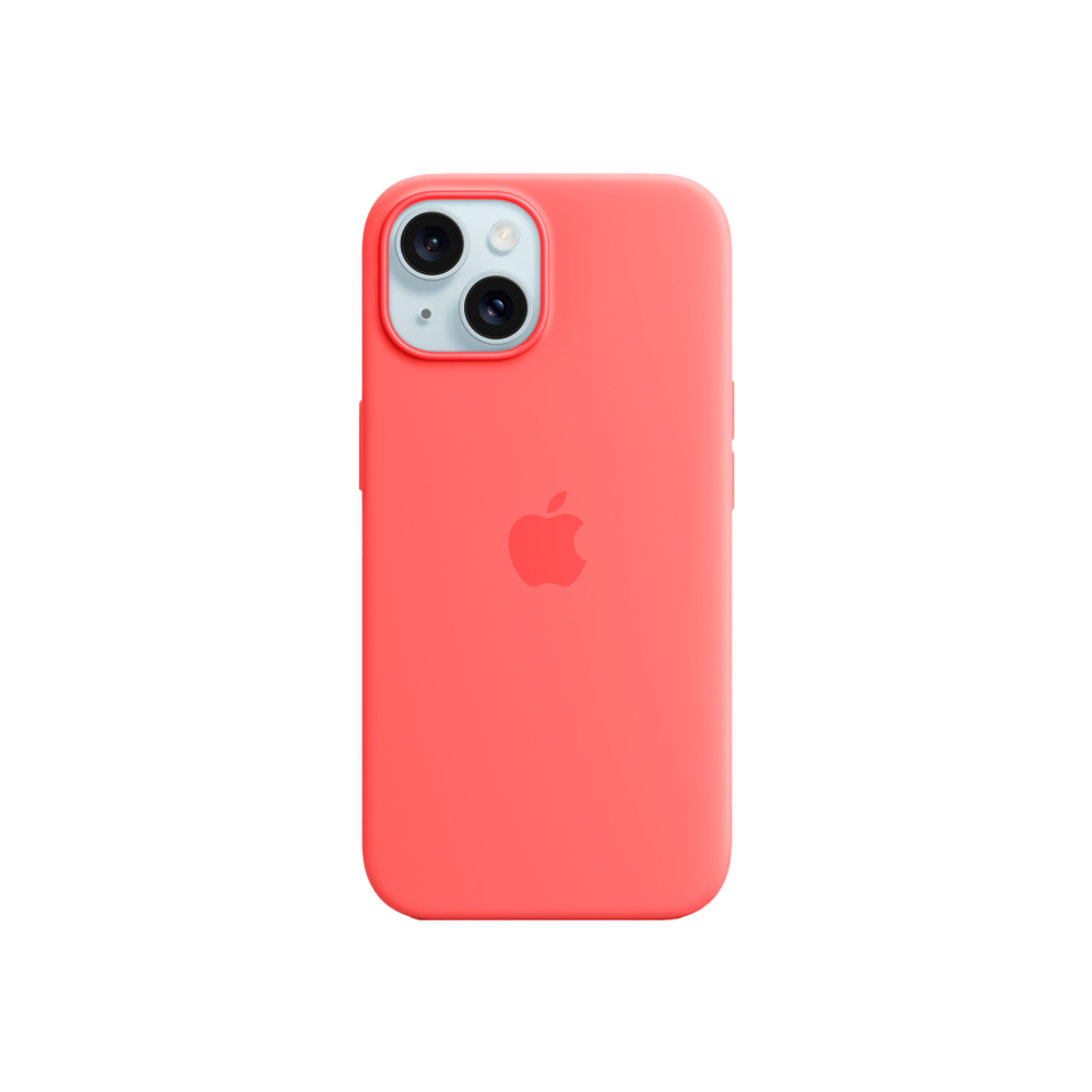 Силиконовый чехол с поддержкой MagSafe Apple Silicone Case для iPhone 15, Guava (Спелая гуава)