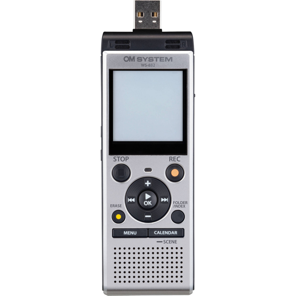 Диктофон OM System WS-882 + ME52 (4GB) стерео серебристый с микрофоном