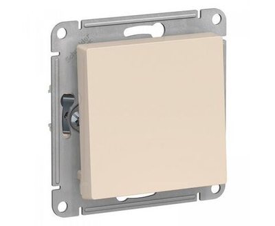 Выключатель одноклавишный AtlasDesign Schneider Electric бежевый ATN000211