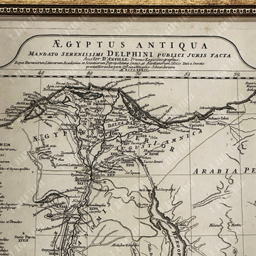 Д’Анвиль Ж. Карта Египта. Aegyptus Antiqua. Резцовая гравюра. Лондон, 1794
