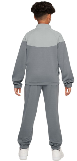 Детский теннисный костюм Nike Kids Dri-Fit Poly Knit Full Zip - smoke grey/light smoke grey/white