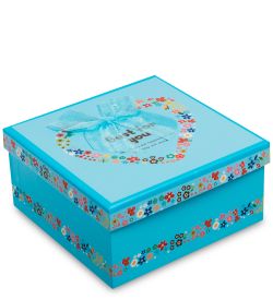 WG-29/3-B Коробка подарочная «Квадрат» цв.голубой