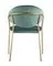 Стул Vita, мятный велюр, золотые ножки