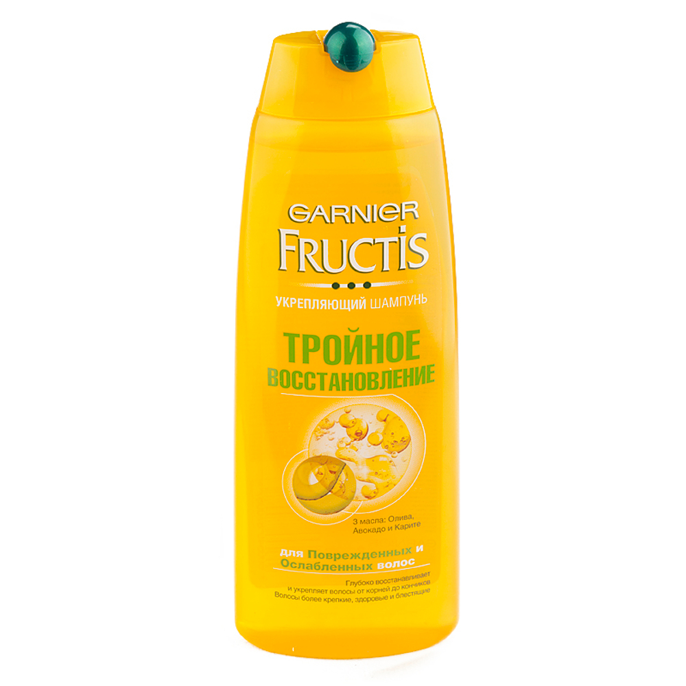 Garnier Fructis Шампунь для волос Тройное восстановление, для сухих и поврежденных волос, 250мл