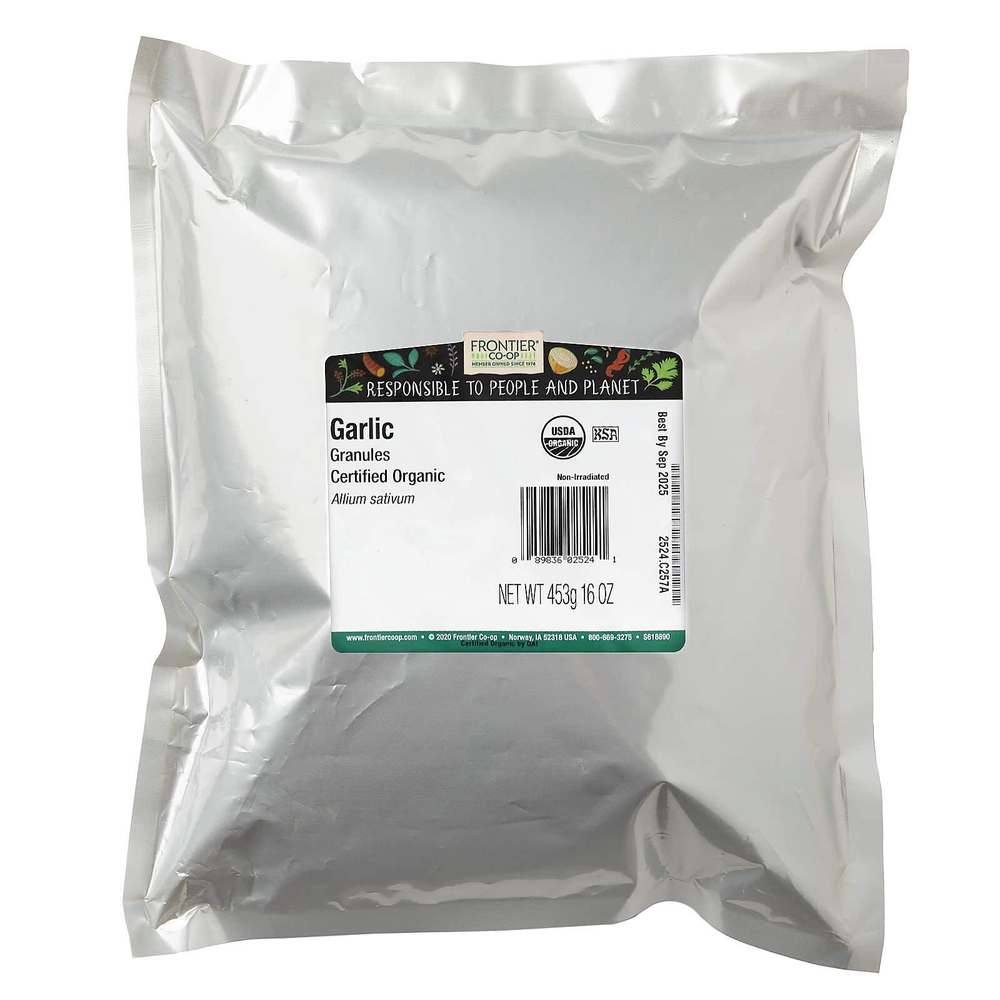 Frontier Co-op, гранулы органического чеснока, 453 г (16 унций)