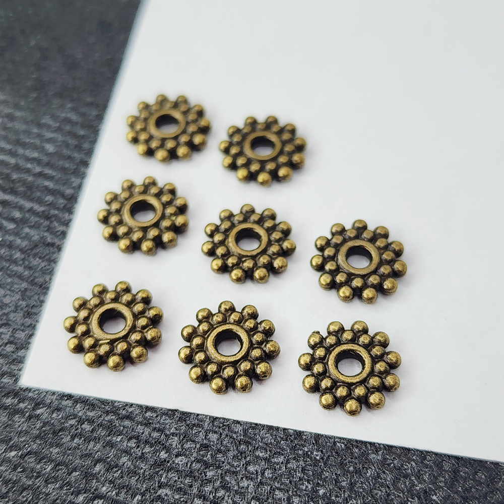 Разделитель для бусин, ювелирный сплав, 9×1.2 мм