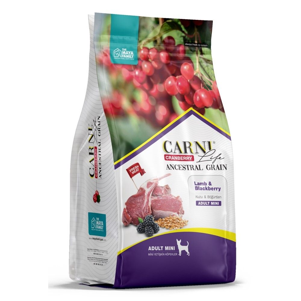 Carni Life корм для собак мелких пород с ягненком, ежевикой и клюквой (Adult Mini)