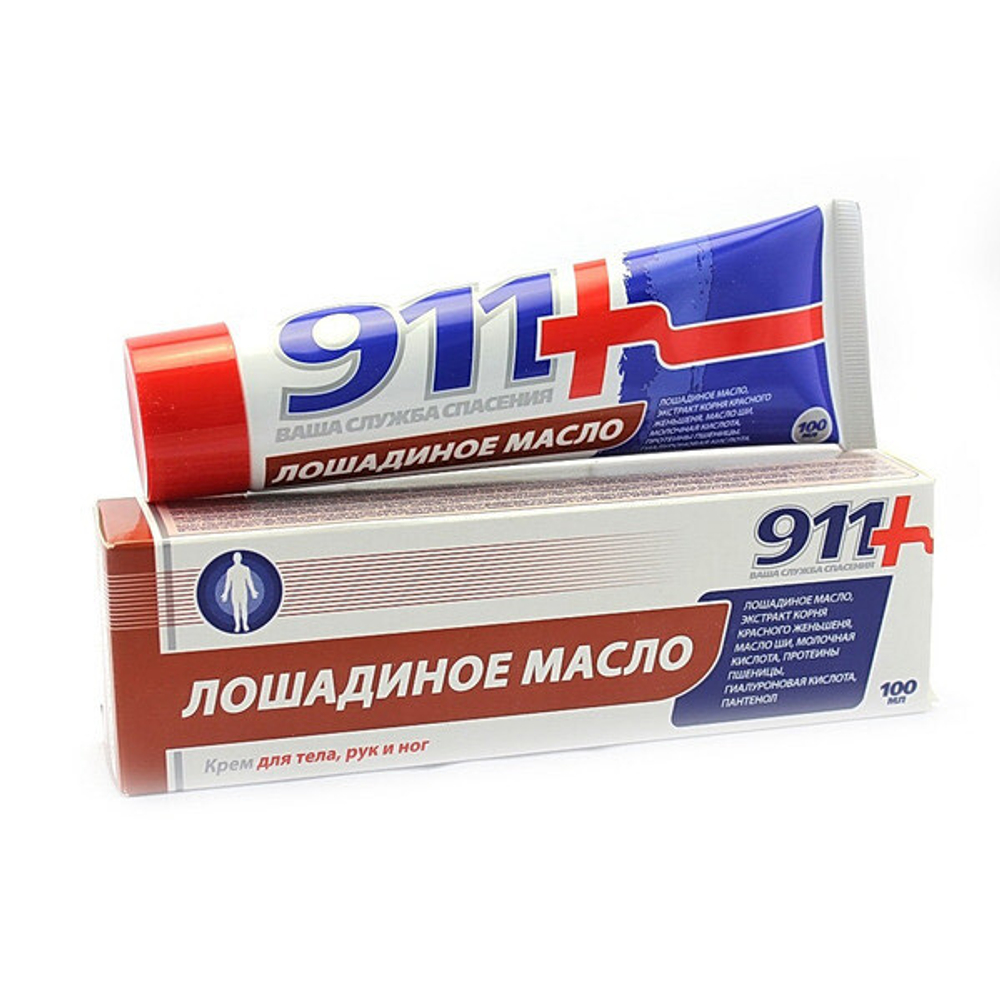 911 Лошадинное масло крем для тела,рук и ног 100мл.