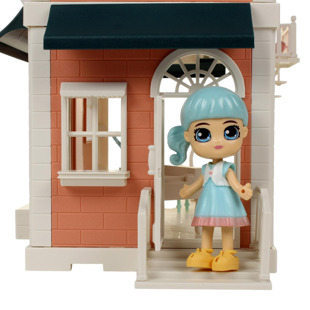 Игрушечный дом для куклы с мебелью и фигурками коробка LC3372-1
