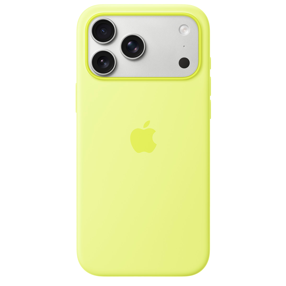 Силиконовый чехол Apple Silicone Case with MagSafe для iPhone 17 Pro Max, Neon Yellow