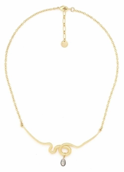 Колье ORI TAO, Venin, со змеей и перламутром, OT24.2-15-31782 (золотистый)