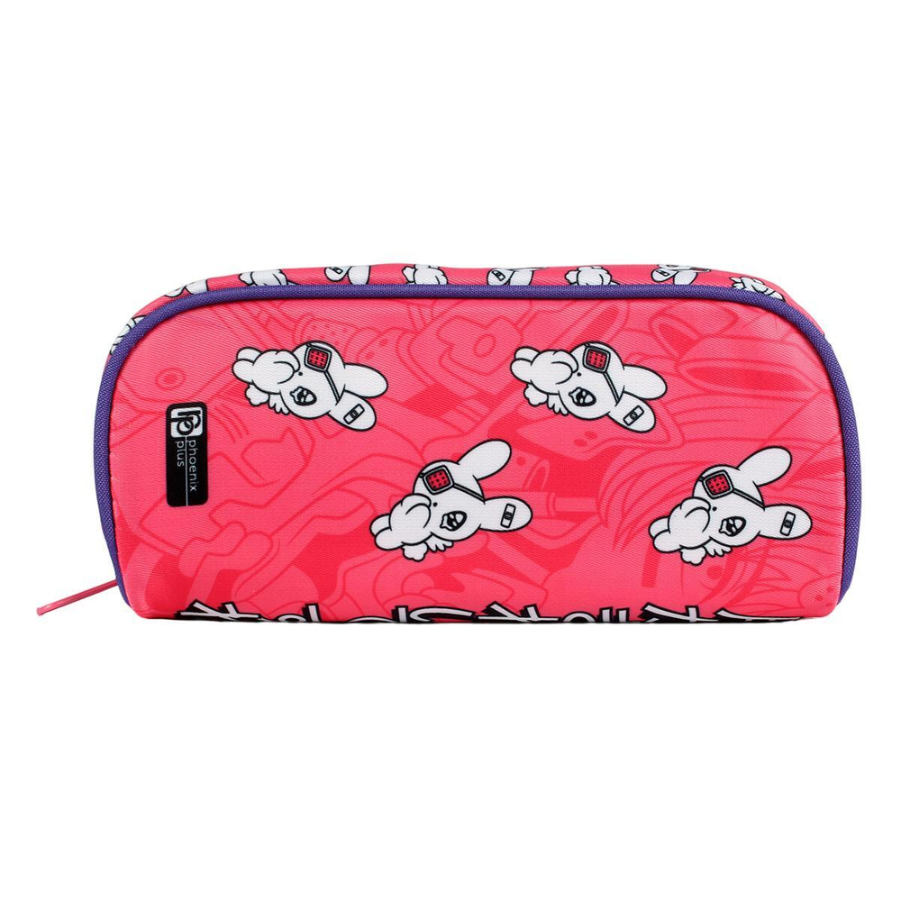 Пенал школьный 20.5х9х5.5 см "Розовая девушка" (Феникс+)