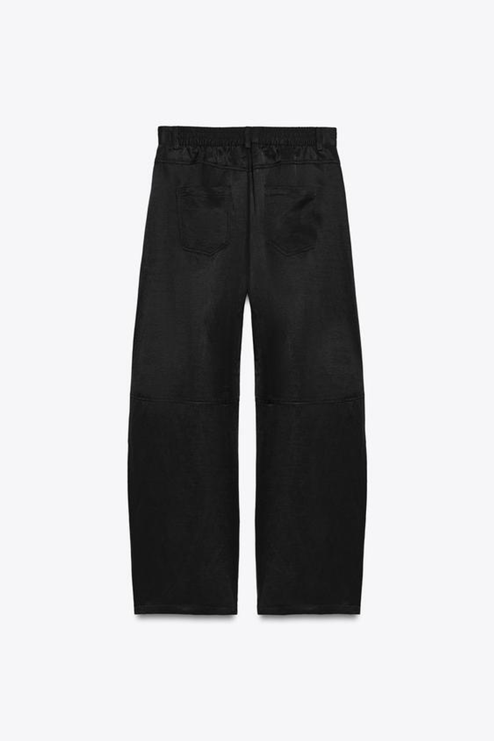 ZARA БРЮКИ ИЗ СТРУЯЩЕЙСЯ ТКАНИ — ZW COLLECTION, ЧЕРНЫЙ