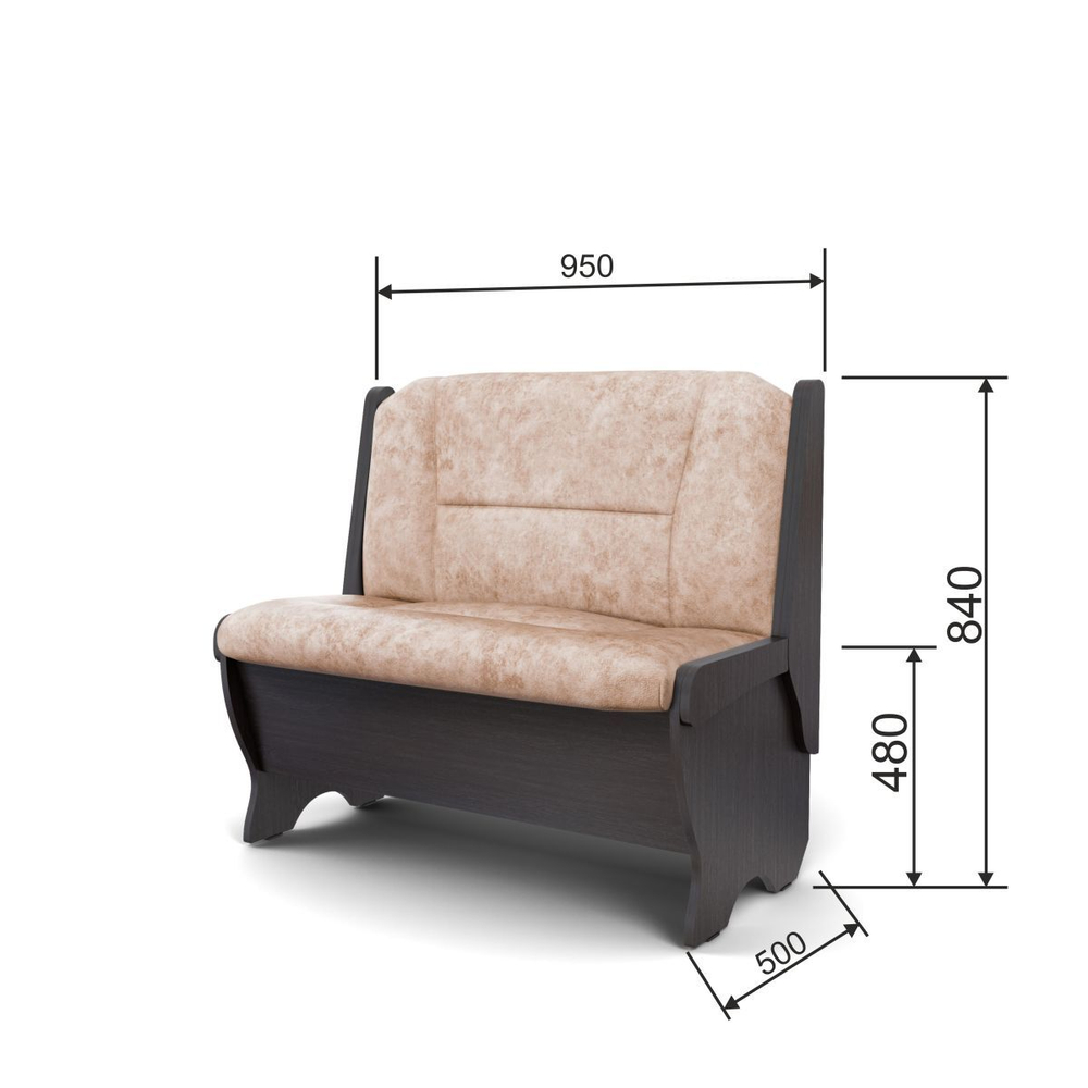 Скамья Лотос 950 венге/латте