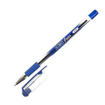 Ручка шарик. LINC GLYСER 0,7 мм синий резин.грип
