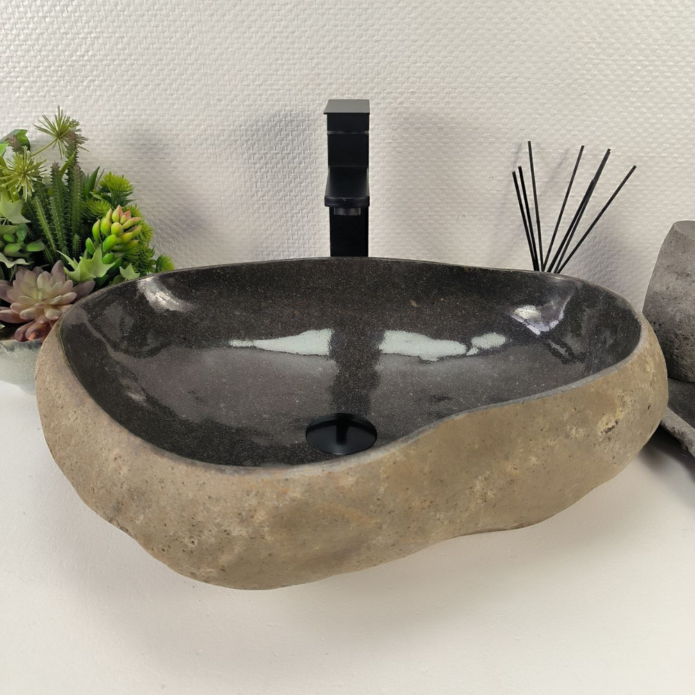 Раковина из речного камня RS-64861 55*40*15 0862