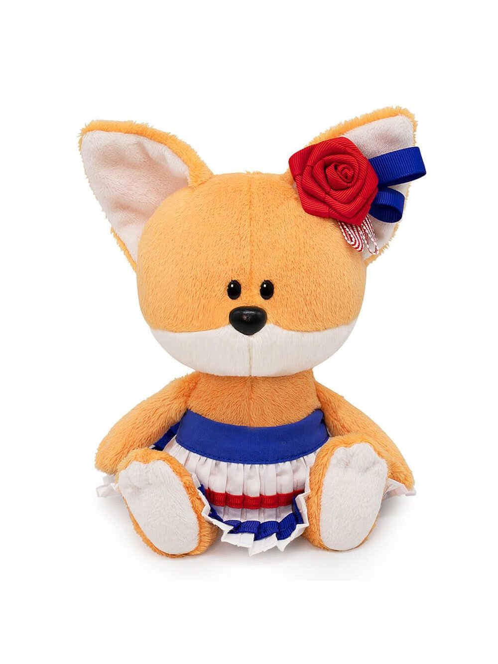 Мягкая игрушка Лисичка Лика в морской юбке 15см