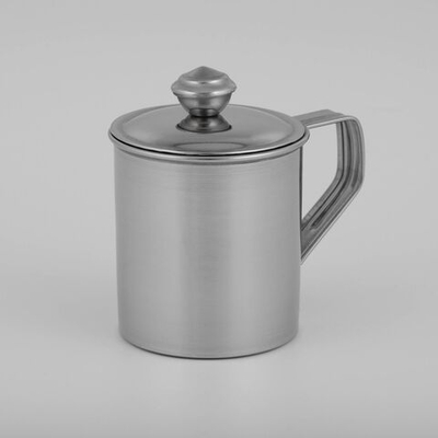 Кружка из нержавеющей стали Доляна «Индия», 250 мл, 9,5×6,8×9 см, с крышкой