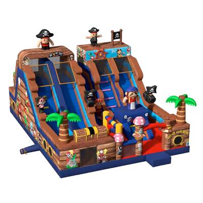 Коммерческий надувной батут «Остров сокровищ» 11×8×6,5 м