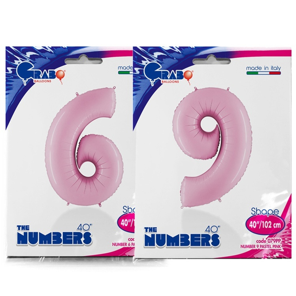 Цифра "6" розовый