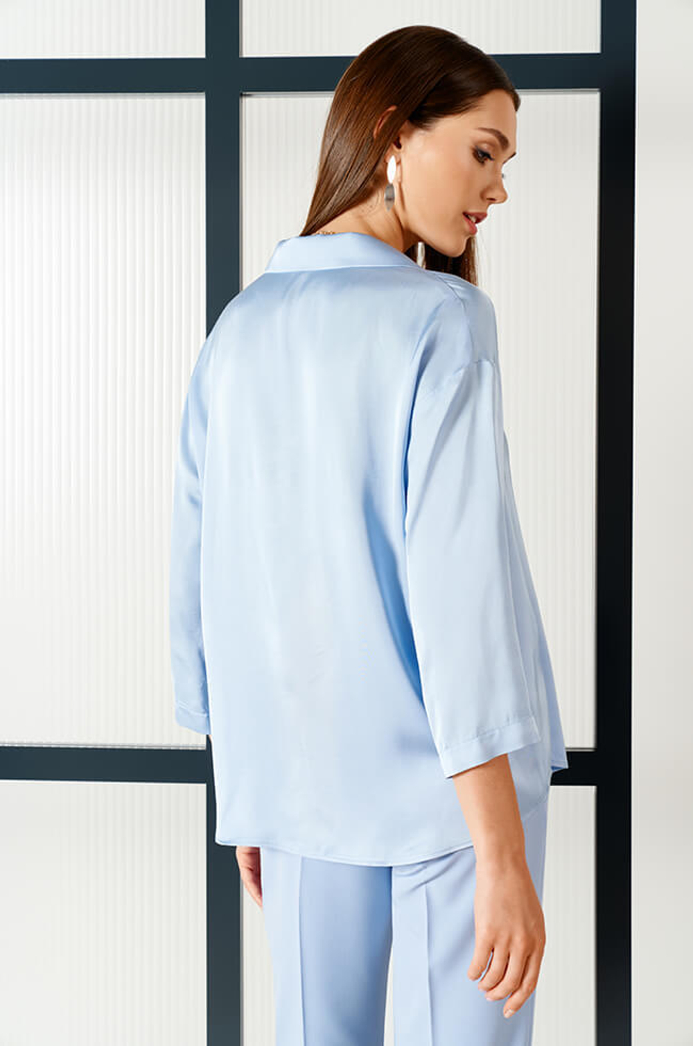 22677 Блузка женская (голубой)