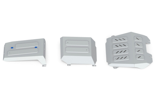 Защита картера, КПП, топливного бака и адсорбера Rival для Changan UNI-K (V - 2.0) 2020-н.в., алюминий 3 мм, с крепежом, штампованная, 3 части, K333.8908.1