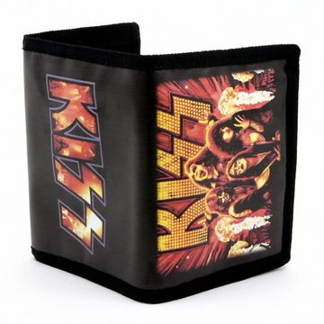 Кошелек KISS группа на фоне огней (065)