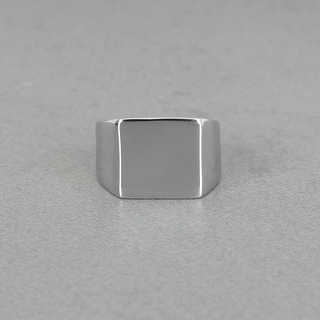 Печатка из стали в минималистичном дизайне, квадратная