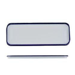 Блюдо прямоугольное 34,7*12,7*1,7 см 400 мл (поднос) Blue Rim эмалированая сталь SUNNEX [1]