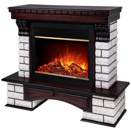 Каминокомплект Real Flame Country Rock 26 AO с очагом Moonblaze Deluxe Brass