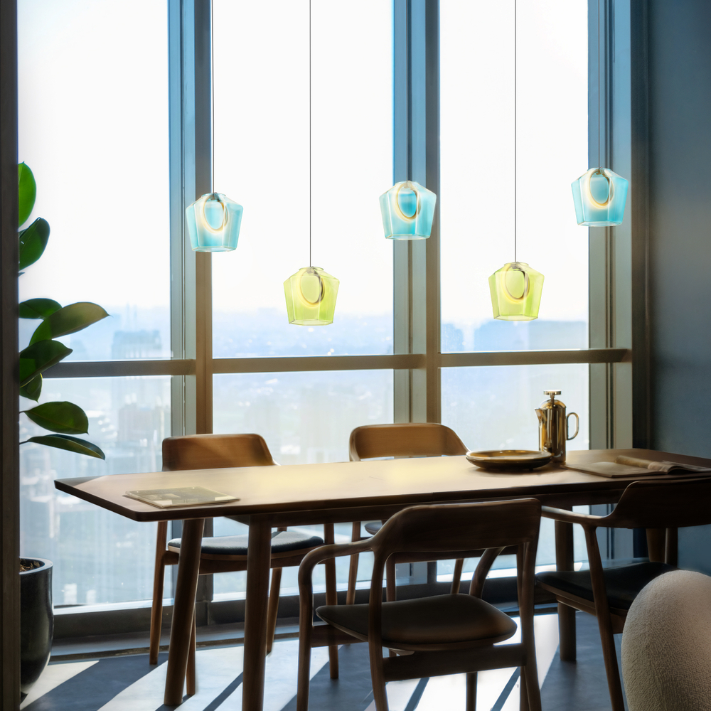 796114 Люстра CARAMELLO LED 6W 110LM КОФЕЙНЫЙ/ЗЕЛЕНЫЙ 3000K