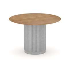 Felto Стол переговорный круглый D=1200мм PR.C.SPRG-006.M Дуб Светлый/Металл Серый/Зимний Лес 1200*12